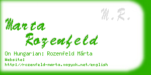 marta rozenfeld business card
